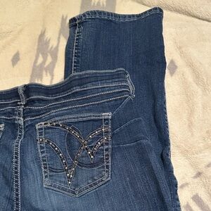147.   Wrangler Q baby Women's embroidered Boot Cut Jeans - Blue